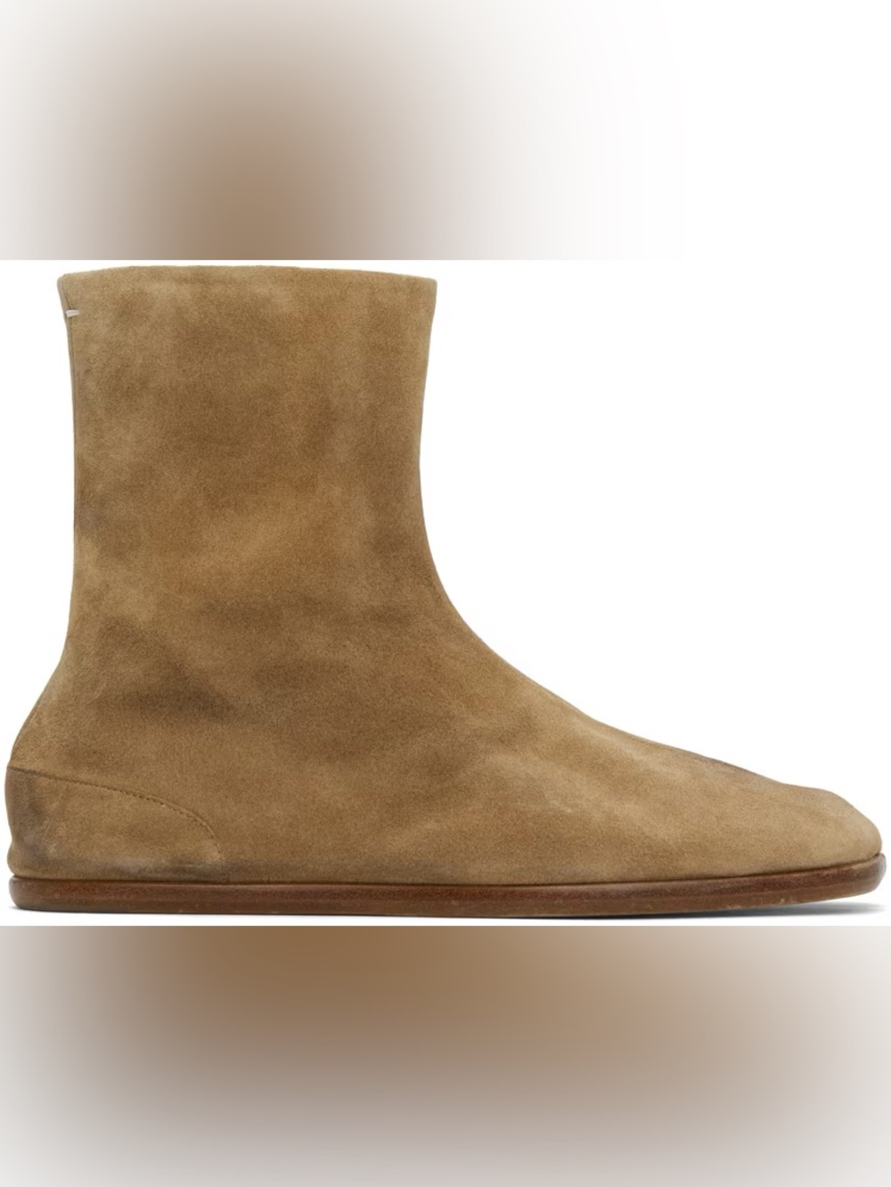 Authentic Maison Martin Margiela Tan Suede Ankle Boots Size 39